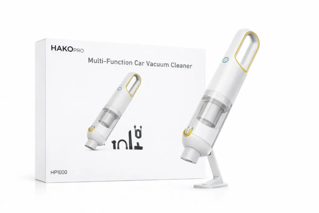 HAKOPRO HP1000 Auto Staubsauger – Kabellos – Weiß – Multi-Function Vacuum Cleaner