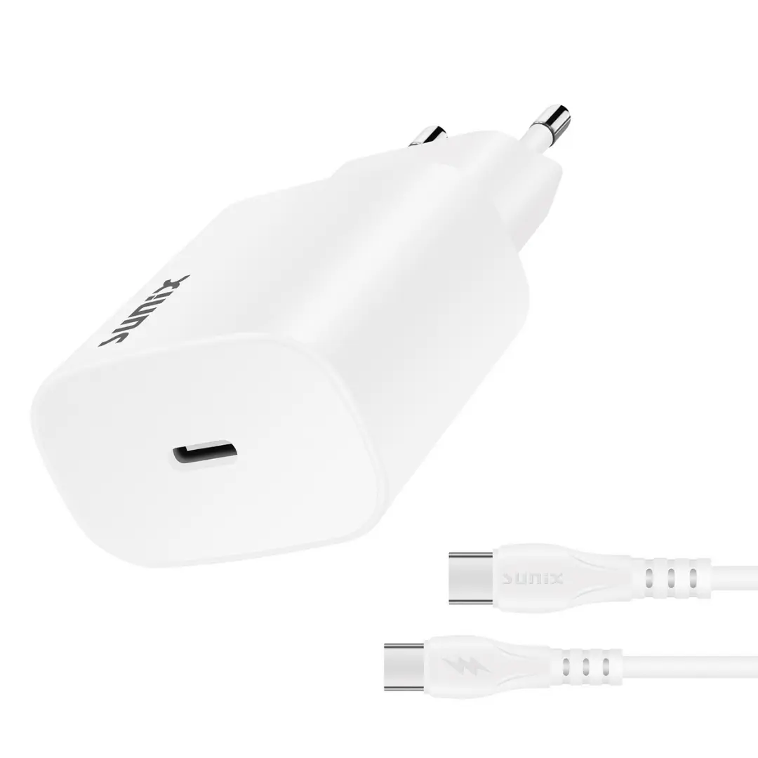 S40 CHARGER TYPE-C WHITE (With Cable)