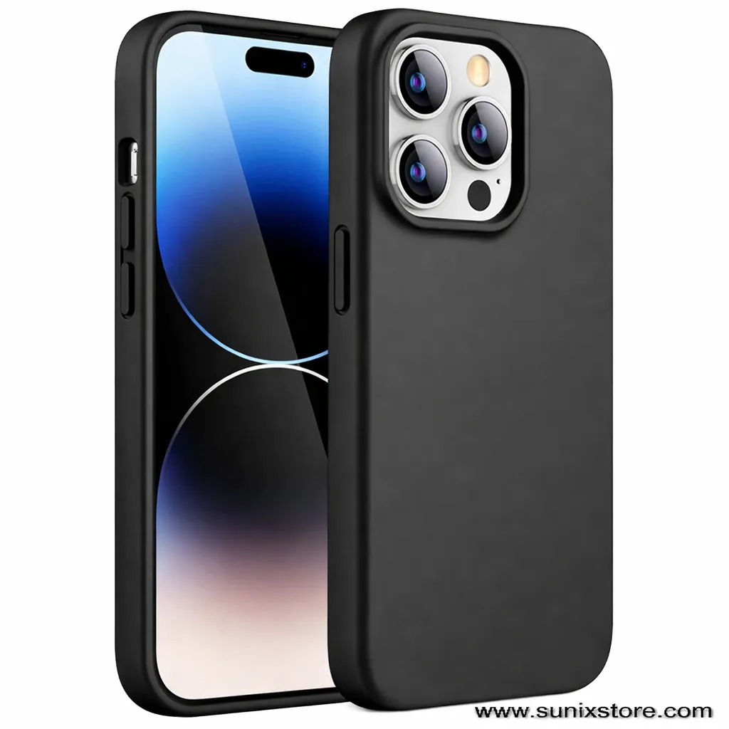 Flexible Silikon-Hülle für iPhone 15 Pro Soft Case – Schwarz