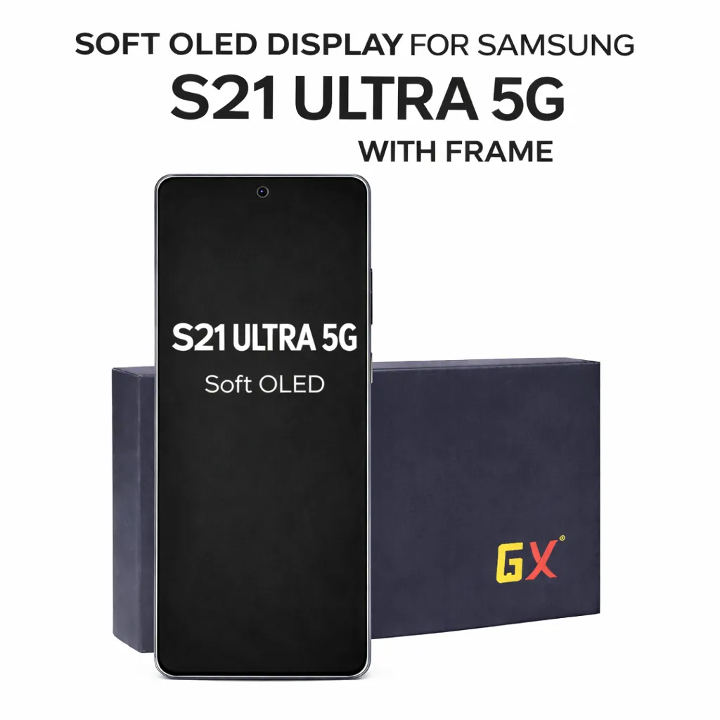 SOFT OLED DISPLAY FOR SAMSUNG S21 ULTRA 5G WITH FRAME